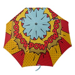 Pow Word Pop Art Style Expression Vector Folding Umbrellas by Amaryn4rt