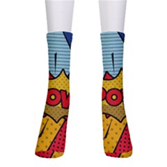 Pow Word Pop Art Style Expression Vector Men s Crew Socks by Amaryn4rt