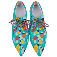 Pop Art Style Citrus Seamless Pattern Pointed Oxford Shoes by Amaryn4rt