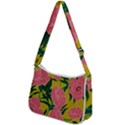 Pink Flower Seamless Pattern Zip Up Shoulder Bag View2