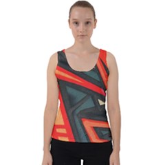 Graffiti Detail Wallpaper Texture Background Velvet Tank Top by Amaryn4rt