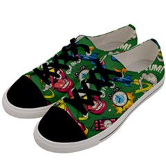 Pop Art Colorful Seamless Pattern Men s Low Top Canvas Sneakers by Amaryn4rt