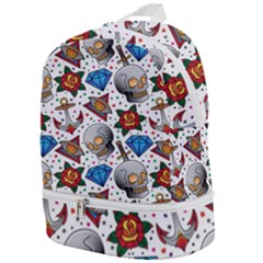 Full Color Flash Tattoo Patterns Zip Bottom Backpack by Amaryn4rt