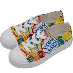 Colorful City Life Horizontal Seamless Pattern Urban City Kids  Low Top Canvas Sneakers by Amaryn4rt
