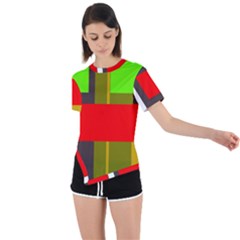 Serippy Asymmetrical Short Sleeve Sports Tee by SERIPPY