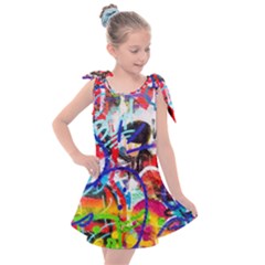Crazy Grafitti Kids  Tie Up Tunic Dress by essentialimage