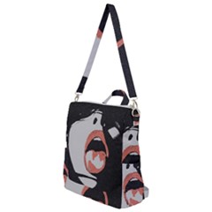 Wide Open And Ready - Kinky Girl Face In The Dark Crossbody Backpack by Casemiro