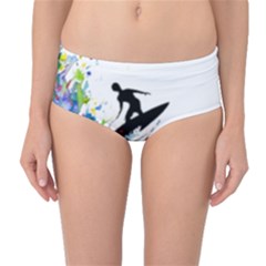 Nature Surfing Mid-waist Bikini Bottoms by Sparkle