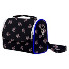 Ugly Monster Fish Motif Print Pattern Satchel Shoulder Bag by dflcprintsclothing