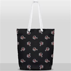 Ugly Monster Fish Motif Print Pattern Full Print Rope Handle Tote (small) by dflcprintsclothing