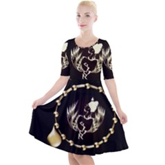 Img-1585062187612 Quarter Sleeve A-line Dress by SERIPPY