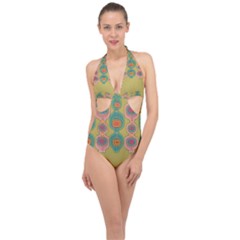 Americana 2 Halter Front Plunge Swimsuit by emmamatrixworm