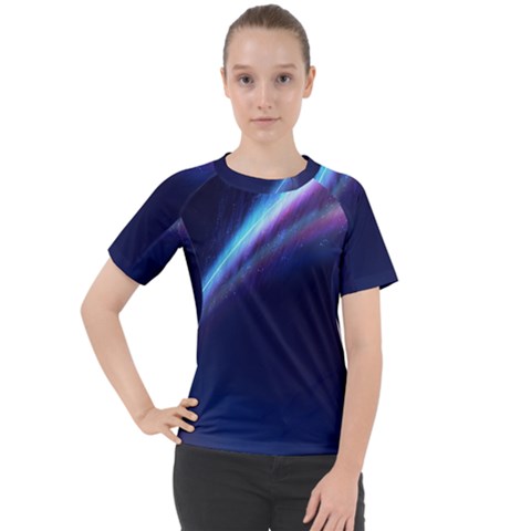 Light Fleeting Man s Sky Magic Women s Sport Raglan Tee by Mariart