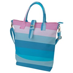 Sea And Sunset Buckle Top Tote Bag by tmsartbazaar