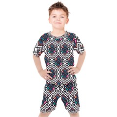 Boho Geometric Kids  Tee And Shorts Set by tmsartbazaar