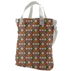 Squares And Diamonds Canvas Messenger Bag by tmsartbazaar