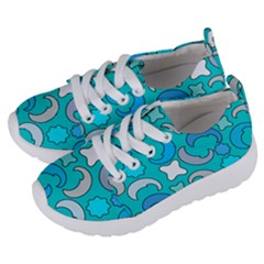 Cloudy Blue Moon Kids  Lightweight Sports Shoes by tmsartbazaar