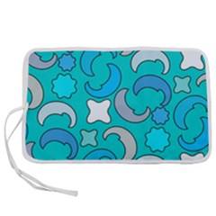 Cloudy Blue Moon Pen Storage Case (l) by tmsartbazaar