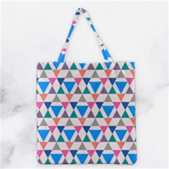 Multicolor Triangle Grocery Tote Bag by tmsartbazaar