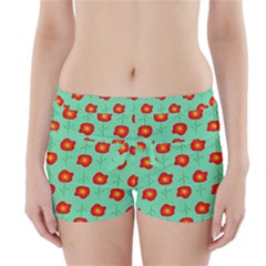 Flower Pattern Ornament Boyleg Bikini Wrap Bottoms by HermanTelo
