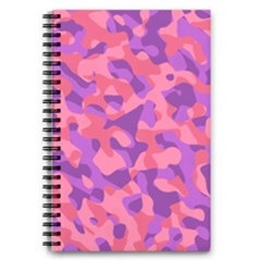 Pink And Purple Camouflage 5 5  X 8 5  Notebook by SpinnyChairDesigns