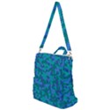 Blue Turquoise Teal Camouflage Pattern Crossbody Backpack View1