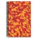 Red and Orange Camouflage Pattern 5.5  x 8.5  Notebook View1