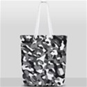 Black and White Camouflage Pattern Full Print Rope Handle Tote (Small) View1