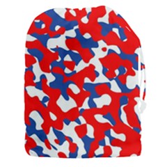 Red White Blue Camouflage Pattern Drawstring Pouch (3xl) by SpinnyChairDesigns