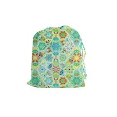 Bright Mosaic Drawstring Pouch (medium) by ibelieveimages