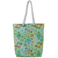Bright Mosaic Full Print Rope Handle Tote (small) by ibelieveimages