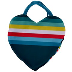 Sea Water Giant Heart Shaped Tote by tmsartbazaar