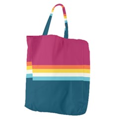 70s Vintage Stripes Giant Grocery Tote by tmsartbazaar