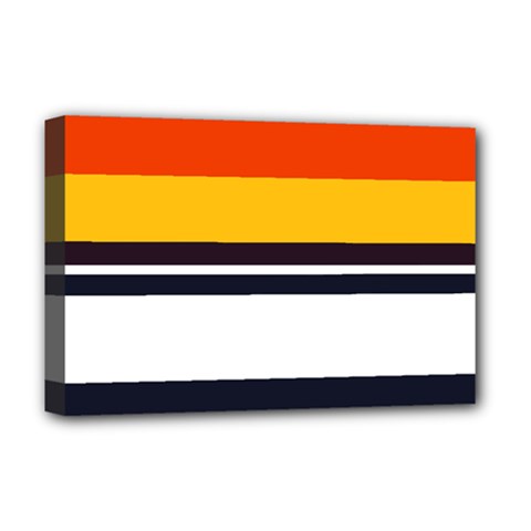 Retro Sunset Deluxe Canvas 18  X 12  (stretched) by tmsartbazaar