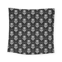 Grey Aliens Extraterrestrials Ufo Faces Square Tapestry (small) by SpinnyChairDesigns