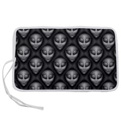 Grey Aliens Extraterrestrials Ufo Faces Pen Storage Case (m) by SpinnyChairDesigns