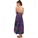 Purple Abstract Butterfly Pattern Halter Tie Back Dress  View2