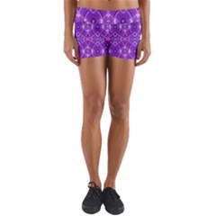 Geometric Galaxy Pattern Print Yoga Shorts by dflcprintsclothing