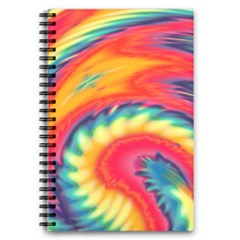 Colorful Dark Tie Dye Pattern 5 5  X 8 5  Notebook by SpinnyChairDesigns
