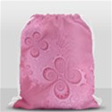 Pink Intricate Swirls Pattern Drawstring Bag (Small) View1