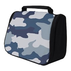 Camo Blue Full Print Travel Pouch (small) by MooMoosMumma