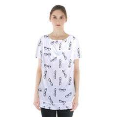 Geek Glasses With Eyes Skirt Hem Sports Top by SpinnyChairDesigns