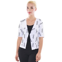 Geek Glasses With Eyes Cropped Button Cardigan by SpinnyChairDesigns