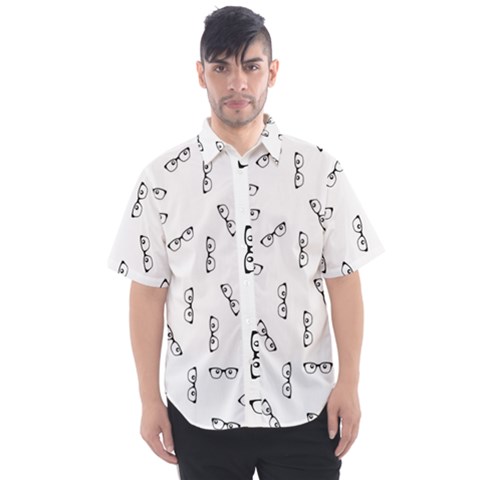 Geek Glasses With Eyes Men s Short Sleeve Shirt by SpinnyChairDesigns