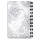 White Silver Swirls Pattern 5.5  x 8.5  Notebook View2