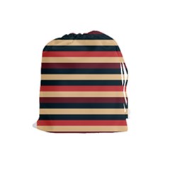 Seventies Stripes Drawstring Pouch (large) by tmsartbazaar
