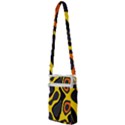 Yellow Black Orange Abstract Art Pattern Multi Function Travel Bag View2