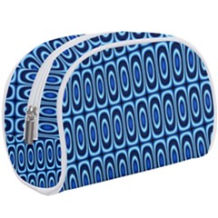 Abstract Blue Circles Mosaic Makeup Case (large) by SpinnyChairDesigns