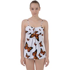 Monarch Butterflies Babydoll Tankini Set by SpinnyChairDesigns