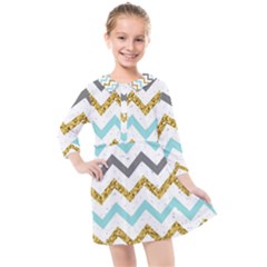 Chevron  Kids  Quarter Sleeve Shirt Dress by Sobalvarro